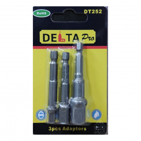 JUEGO ADAPTADOR PARA DADOS X 3 PCS DELTA