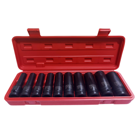 JUEGO DE DADO IMPACTO  TUBULAR 1/2 X 10PCS